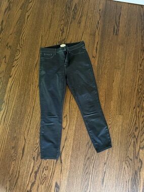 L'AGENCE Black Coated Skinny Jeans